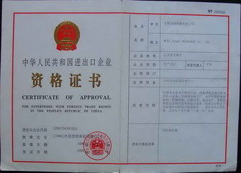 Chiny JINQIU MACHINE TOOL COMPANY Certyfikaty